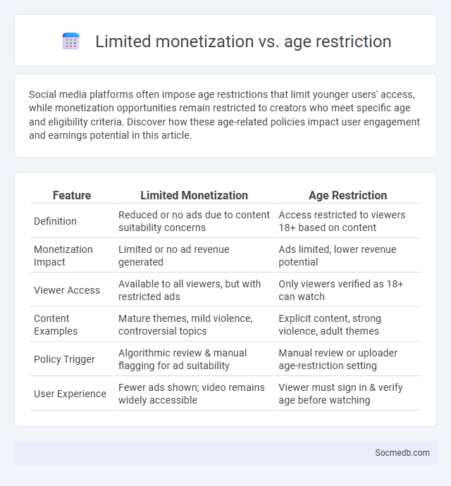 Limited monetization vs. age restriction - What is The Difference?