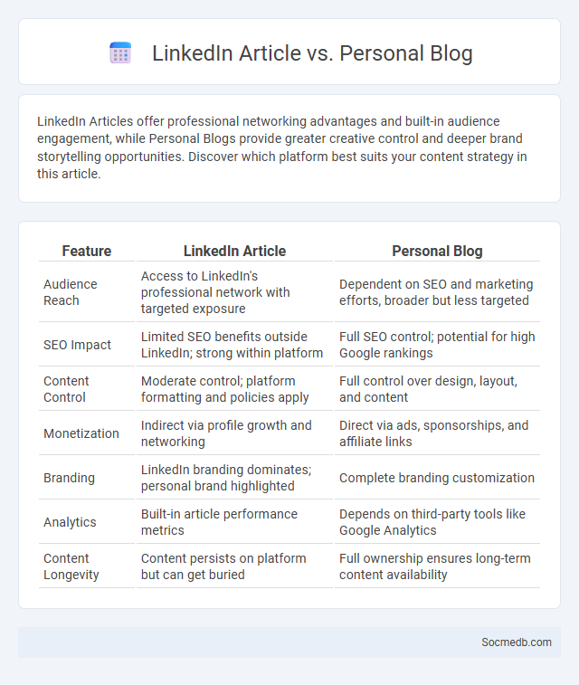 LinkedIn Article vs. Personal Blog - What is The Difference?
