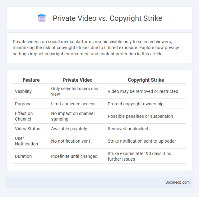 Private Video vs. Copyright Strike - What is The Difference?