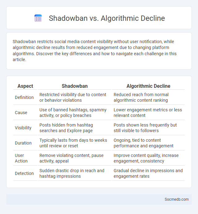 Shadowban vs. Algorithmic Decline - What is The Difference?