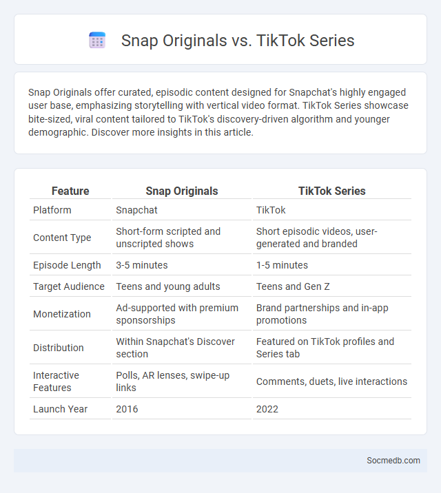 Snap Originals vs. TikTok Series - What is The Difference?