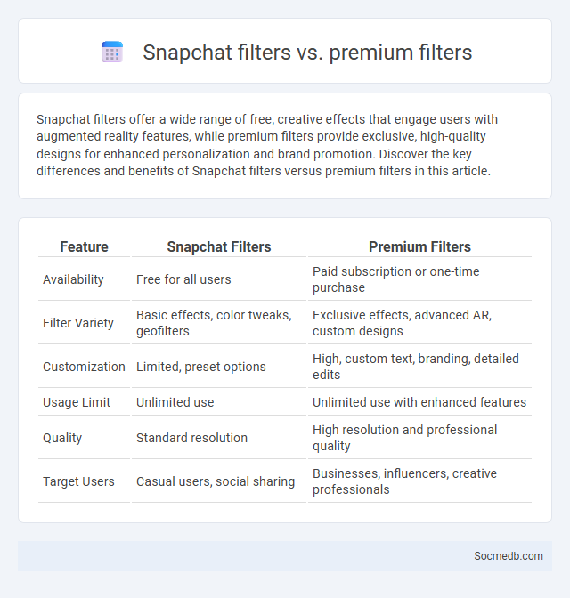 Snapchat filters vs. premium filters - What is The Difference?