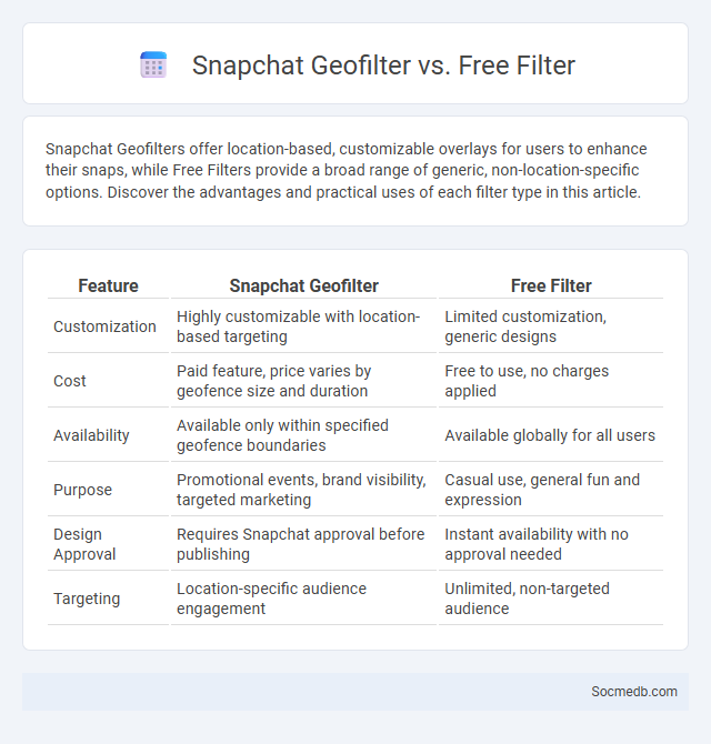 Snapchat Geofilter vs. Free Filter - What is The Difference?