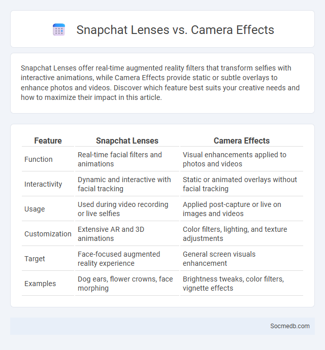 Snapchat Lenses vs. Camera Effects - What is The Difference?
