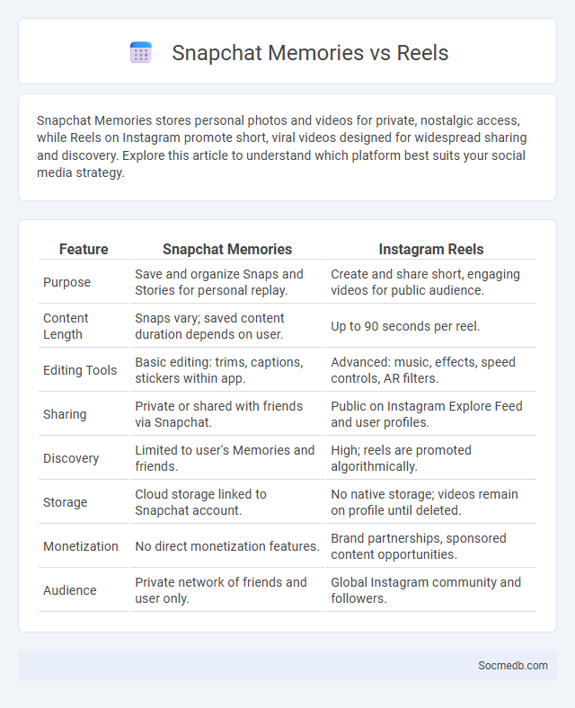 Snapchat Memories vs Reels - What is The Difference?