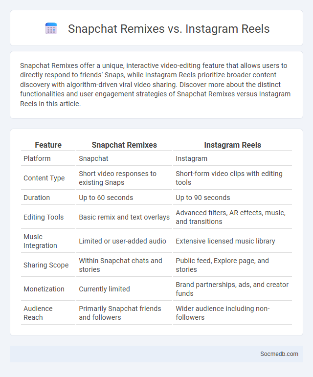 Snapchat Remixes vs. Instagram Reels - What is The Difference?