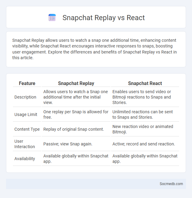 Snapchat Replay vs React - What is The Difference?