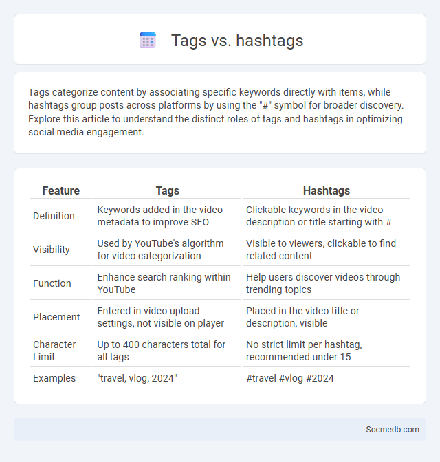 Tags vs. hashtags - What is The Difference?