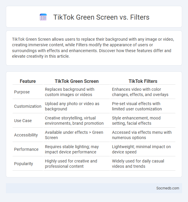 TikTok Green Screen vs. Filters - What is The Difference?