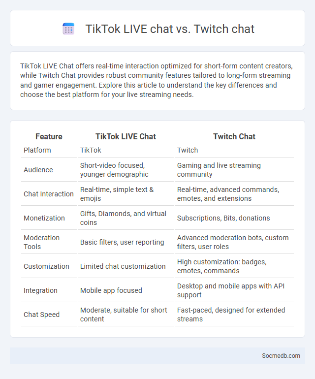 TikTok LIVE chat vs. Twitch chat - What is The Difference?