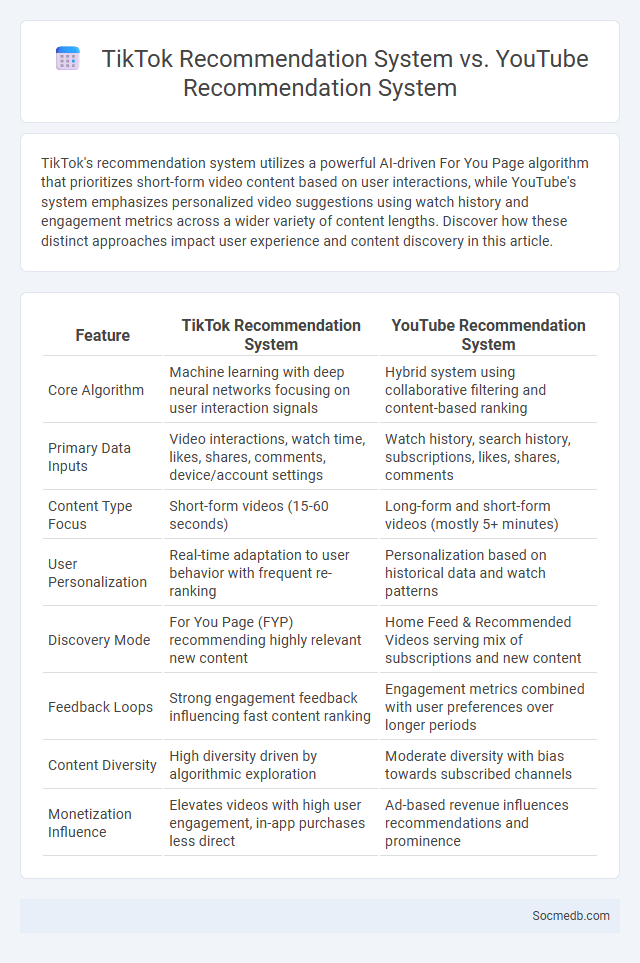 TikTok Recommendation System vs. YouTube Recommendation System - What is The Difference?