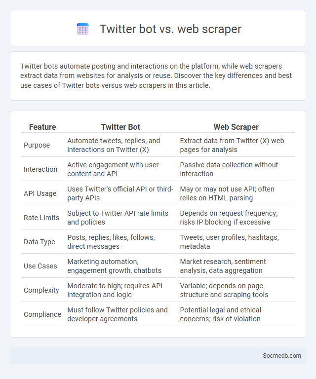 Twitter bot vs. web scraper - What is The Difference?