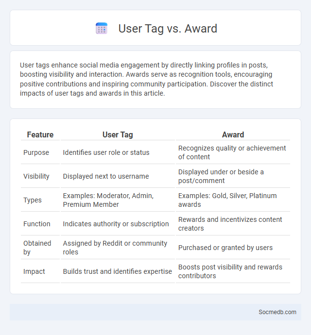User Tag vs. Award - What is The Difference?