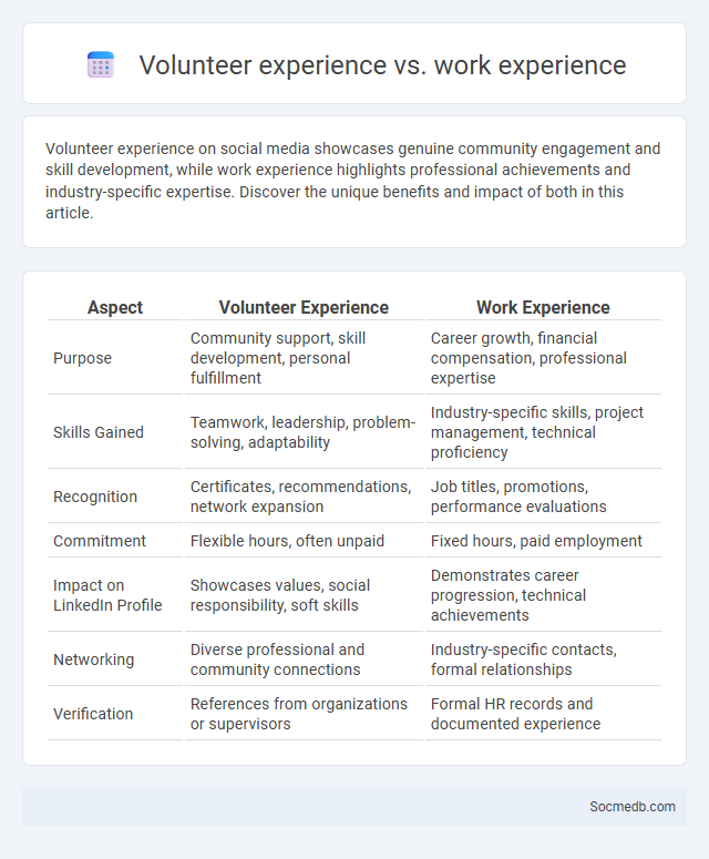 Volunteer experience vs. work experience - What is The Difference?