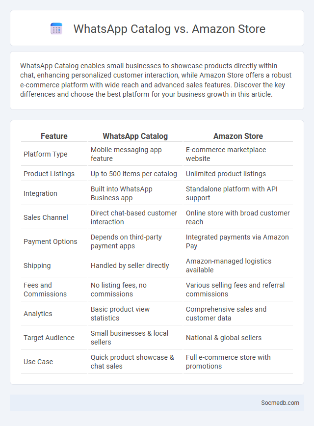 WhatsApp Catalog vs. Amazon Store - What is The Difference?
