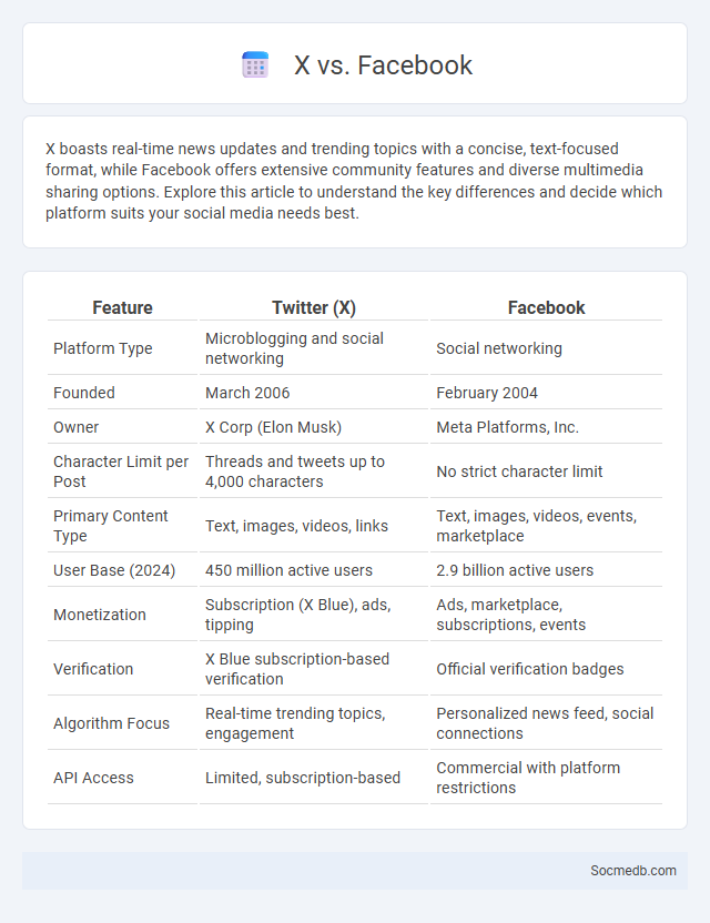 X vs. Facebook - What is The Difference?