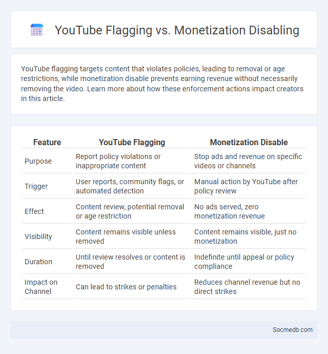 YouTube Flagging vs. Monetization Disabling - What is The Difference?