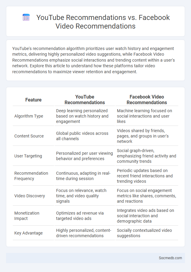 YouTube Recommendations vs. Facebook Video Recommendations - What is The Difference?