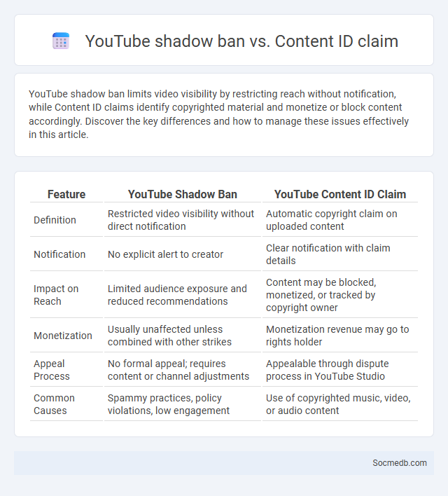 YouTube shadow ban vs. Content ID claim - What is The Difference?