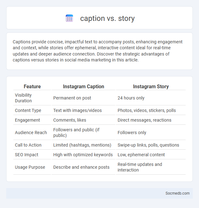 caption vs. story - What is The Difference?