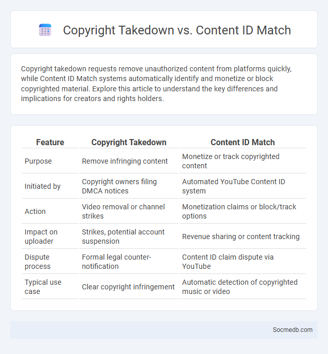 Copyright Takedown vs. Content ID Match - What is The Difference?