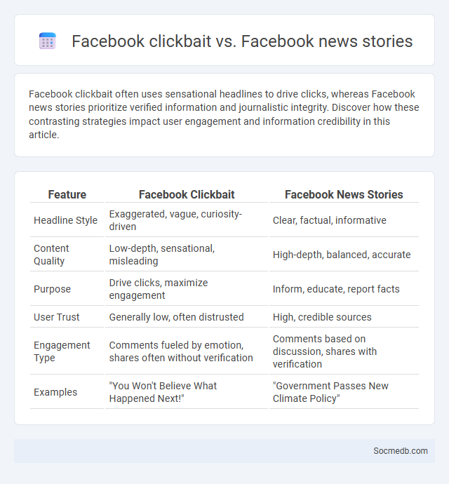 Facebook clickbait vs. Facebook news stories - What is The Difference?