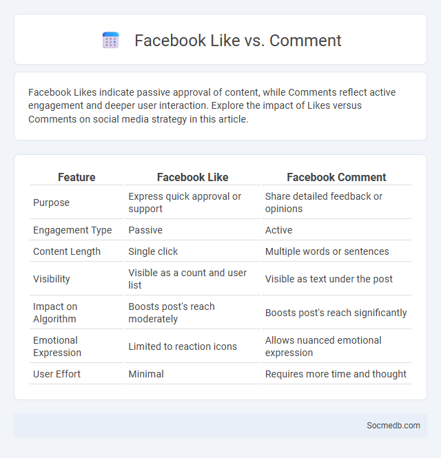 Facebook Like vs. Comment - What is The Difference?