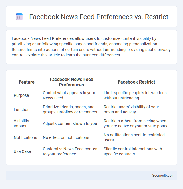 Facebook News Feed Preferences vs. Restrict - What is The Difference?