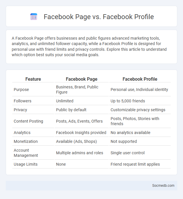 Facebook Page vs. Facebook Profile - What is The Difference?