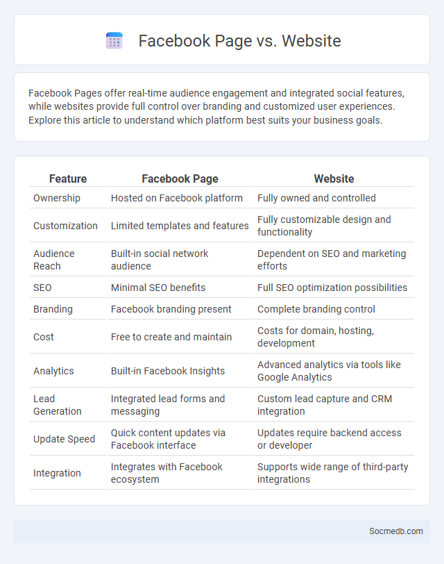 Facebook Page vs. Website - What is The Difference?