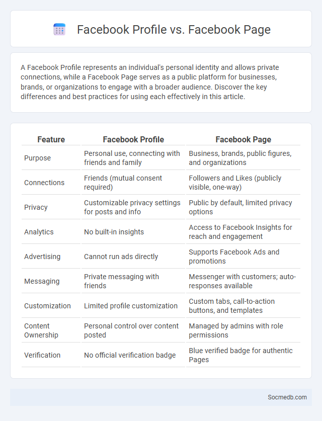 Facebook Profile vs. Facebook Page - What is The Difference?