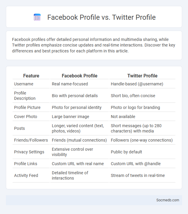 Facebook Profile vs. Twitter Profile - What is The Difference?