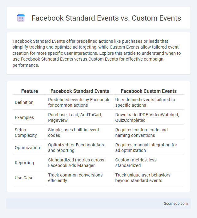 Facebook Standard Events vs. Custom Events - What is The Difference?