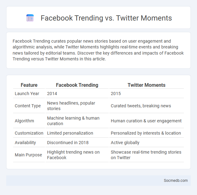 Facebook Trending vs. Twitter Moments - What is The Difference?