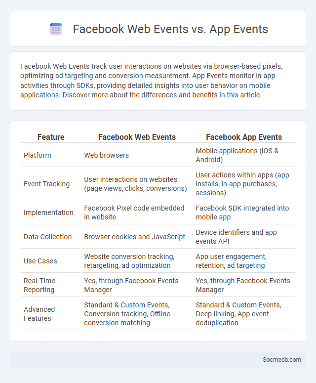 Facebook Web Events vs. App Events - What is The Difference?
