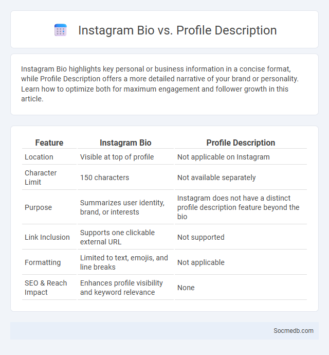 Instagram Bio vs. Profile Description - What is The Difference?