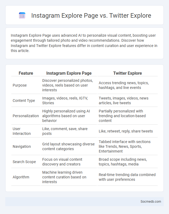Instagram Explore Page vs. Twitter Explore - What is The Difference?