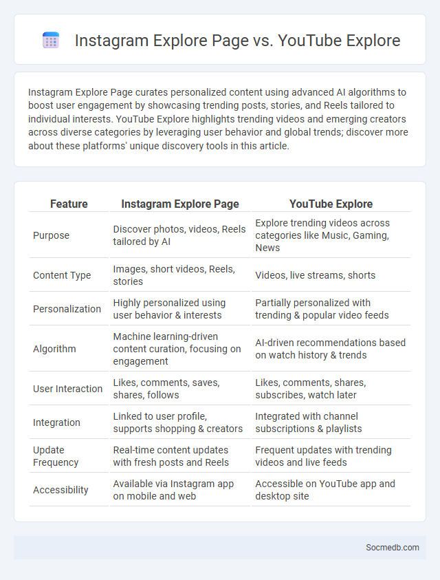 Instagram Explore Page vs. YouTube Explore - What is The Difference?