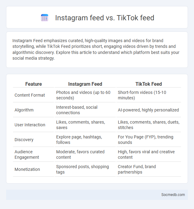 Instagram feed vs. TikTok feed - What is The Difference?