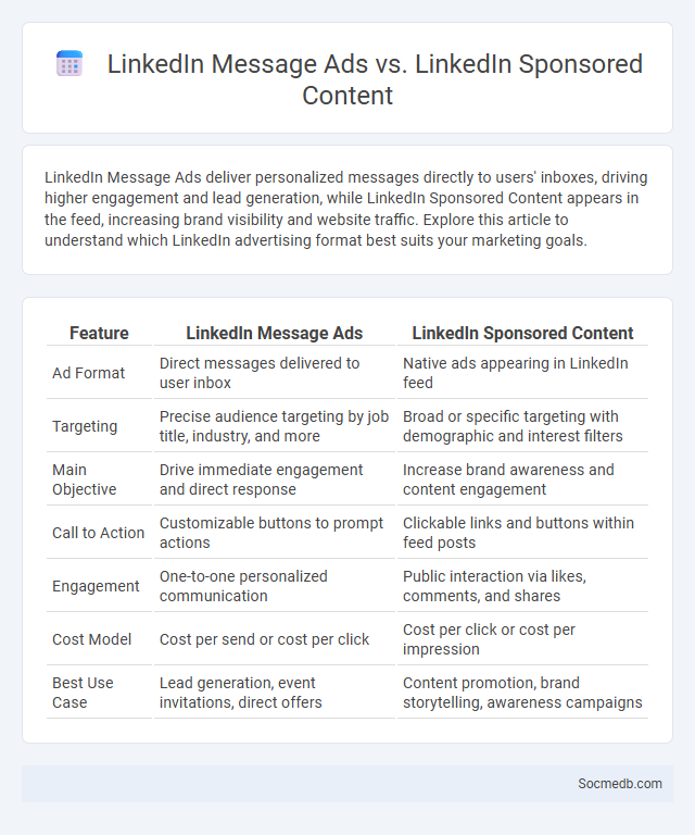 LinkedIn Message Ads vs. LinkedIn Sponsored Content - What is The Difference?