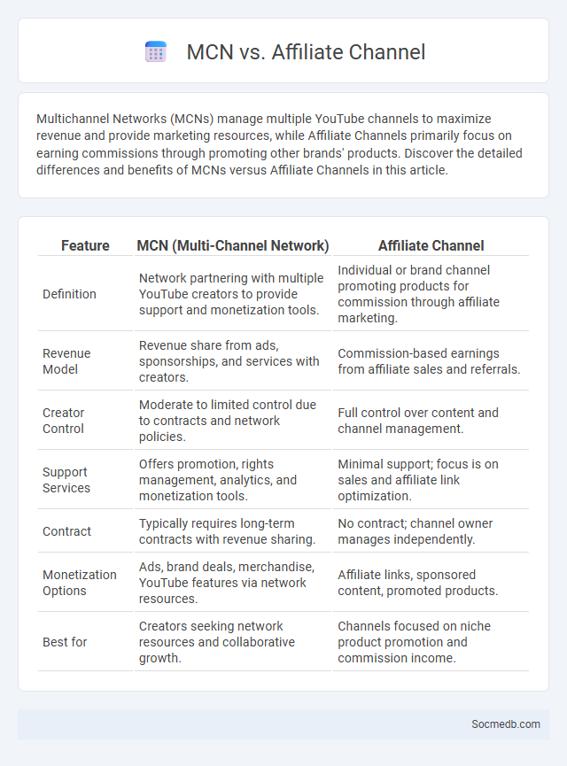 MCN vs. Affiliate Channel - What is The Difference?