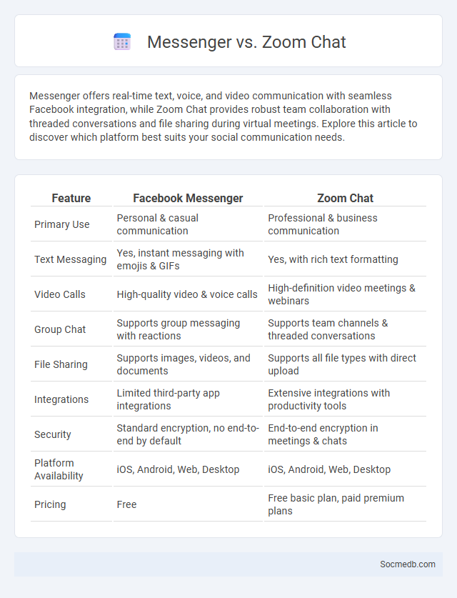 Messenger vs. Zoom Chat - What is The Difference?