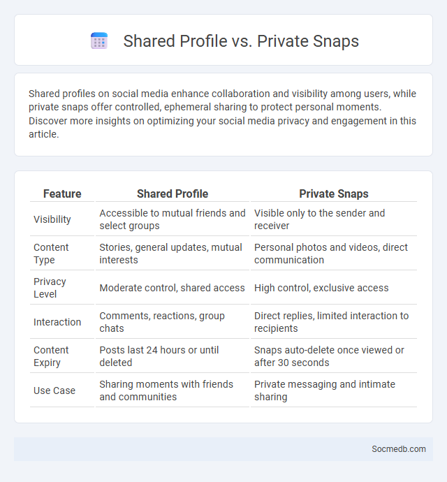 Shared Profile vs. Private Snaps - What is The Difference?