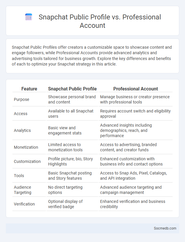Snapchat Public Profile vs. Professional Account - What is The Difference?
