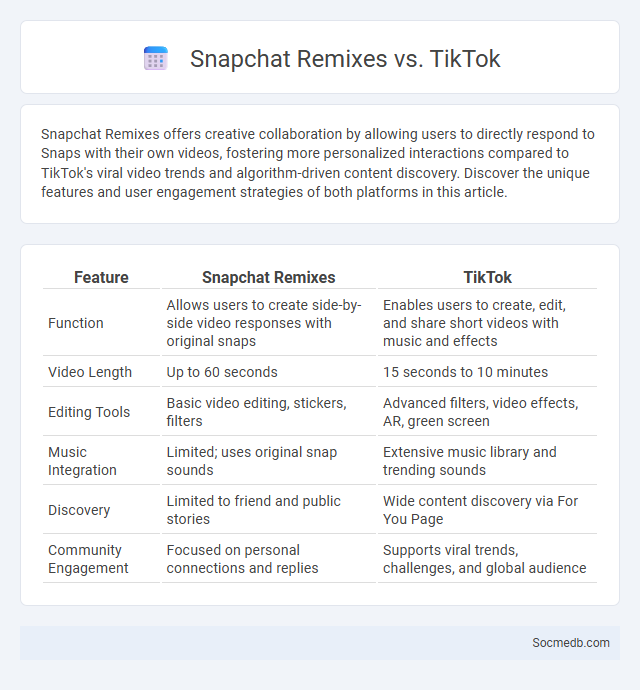 Snapchat Remixes vs. TikTok - What is The Difference?