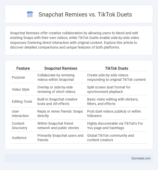 Snapchat Remixes vs. TikTok Duets - What is The Difference?