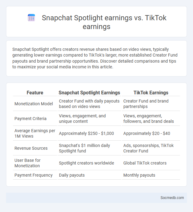 Snapchat Spotlight earnings vs. TikTok earnings - What is The Difference?