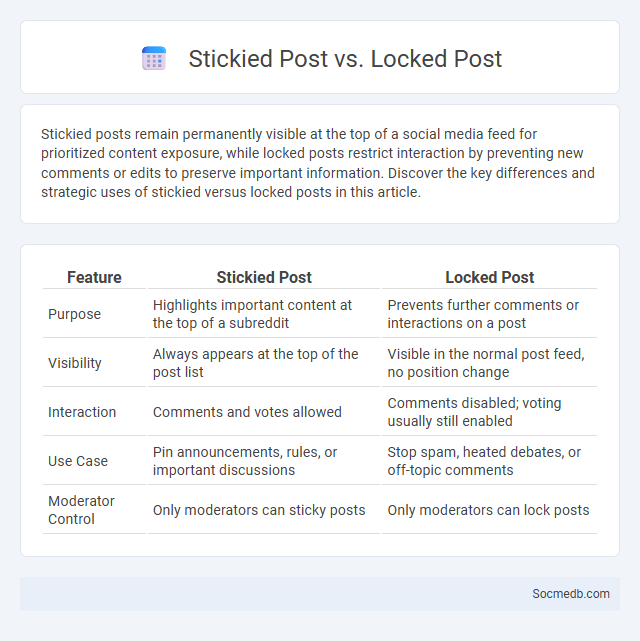 Stickied Post vs. Locked Post - What is The Difference?