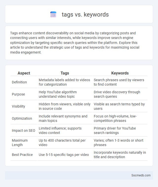 tags vs. keywords - What is The Difference?