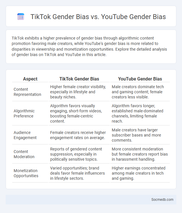 TikTok Gender Bias vs. YouTube Gender Bias - What is The Difference?